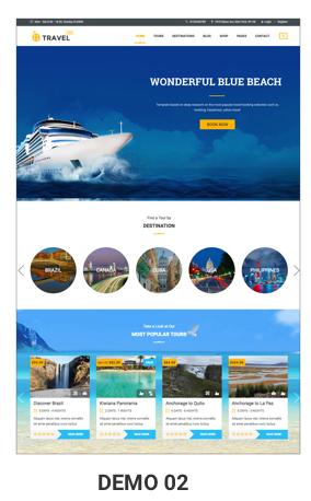 Tour Travel WordPress Theme - Travel WordPress Theme