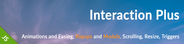 Interaction Plus: JS - Animated Popups and Modals