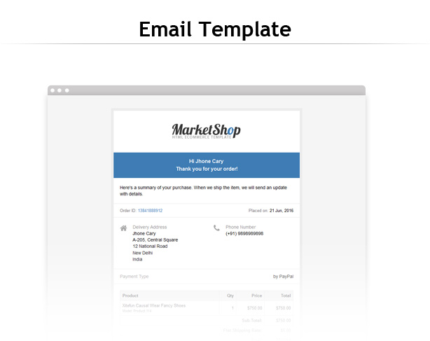 order email template