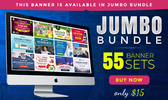 Jumbo Bundle 55 in 1 HTML5 Animated Banner Templates
