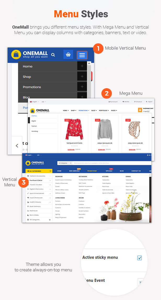 SW OneMall - WooCommerce Theme