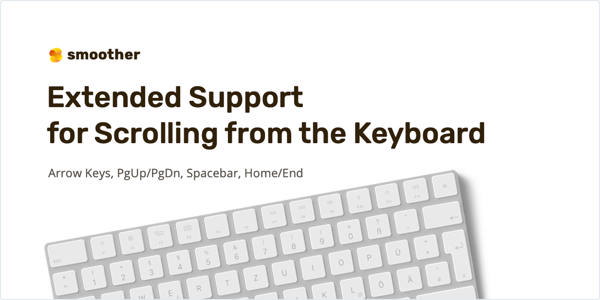 Extended support for scrolling from the keyboard