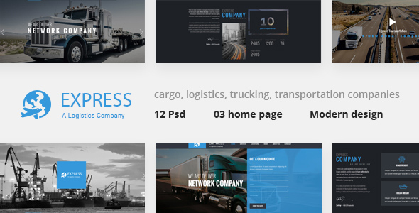 Express - Modern Transport & Logistics PSD Template