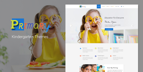 Primary - Kids & Kindergarten School PSD Template 