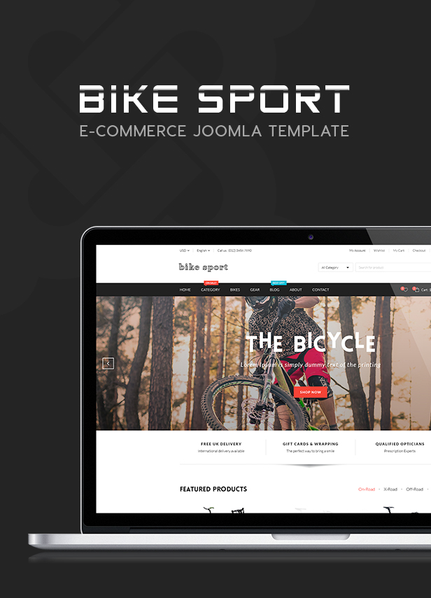 Bike Sport - Hikashop Joomla Template - 1
