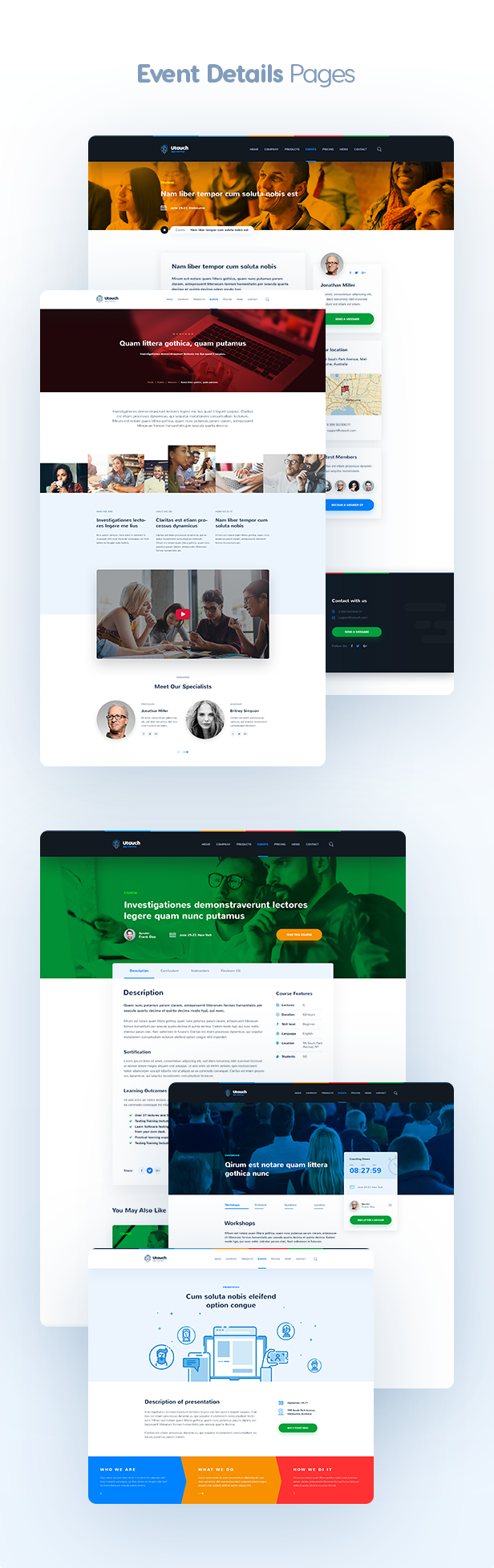 Utouch - App Startup Website PSD Template - 9