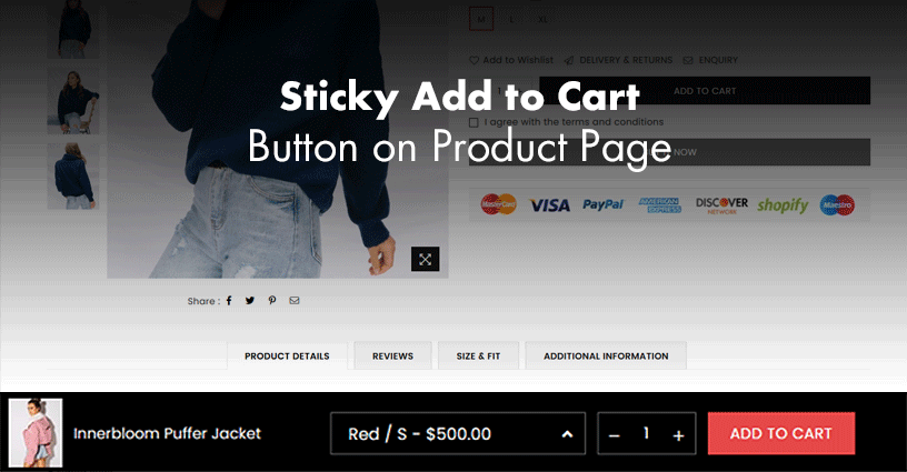 Sticky add to cart