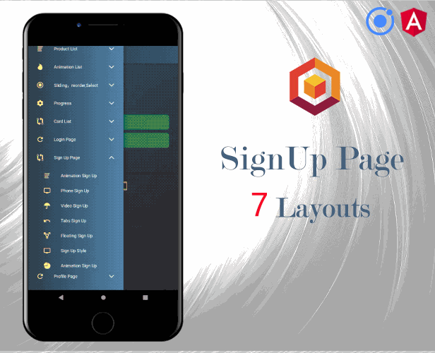 Ionic 5 / Angular 8 Blue UI Theme / Template App | Starter App