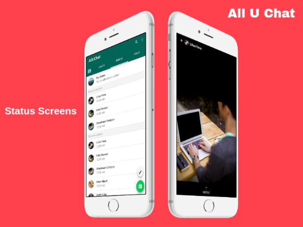 AllUChat Ionic 4 Whatsapp Template - 2