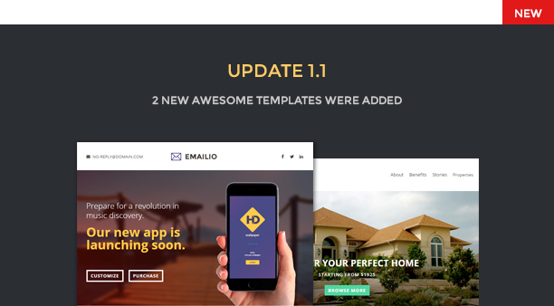 Emailio Responsive Multipurpose Email Template With Online Email Builder - 4