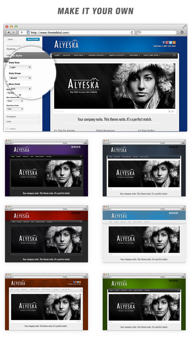 Alyeska Responsive WordPress Theme - 7