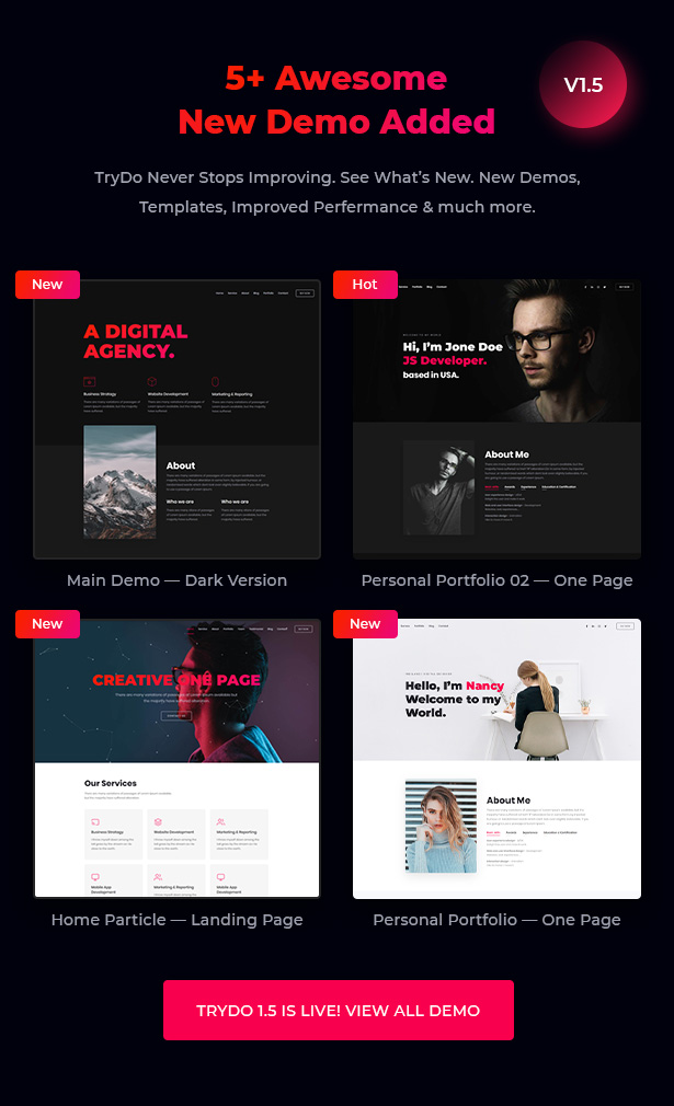 React Creative Agency, React Portfolio and Corporate Multi Purpose Template - Trydo - 2