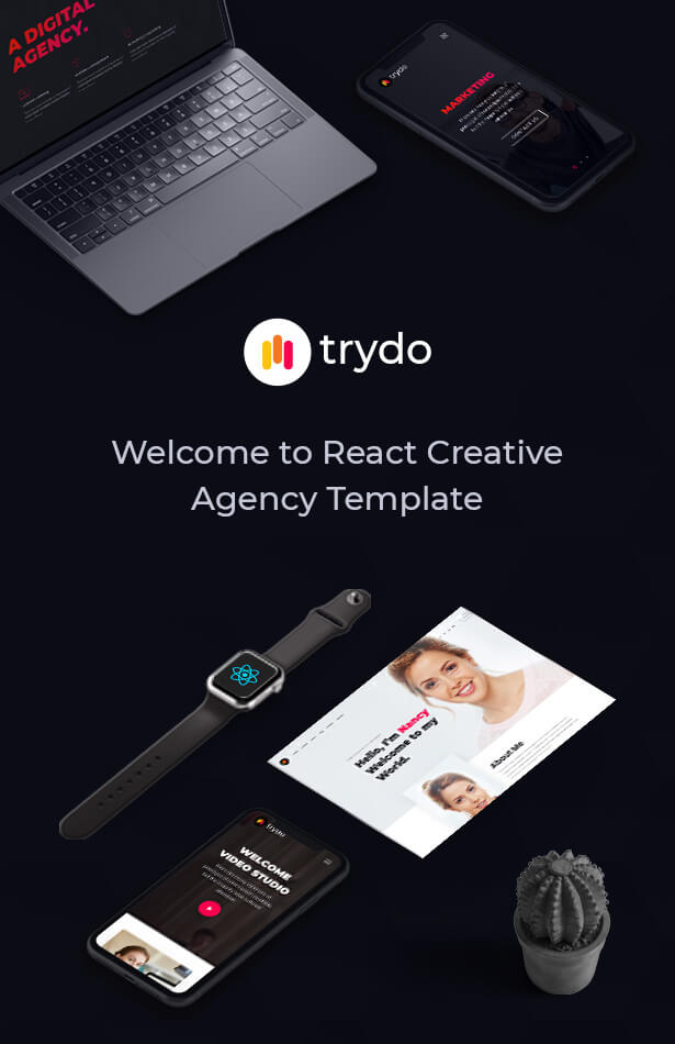 React Creative Agency, React Portfolio and Corporate Multi Purpose Template - Trydo - 5