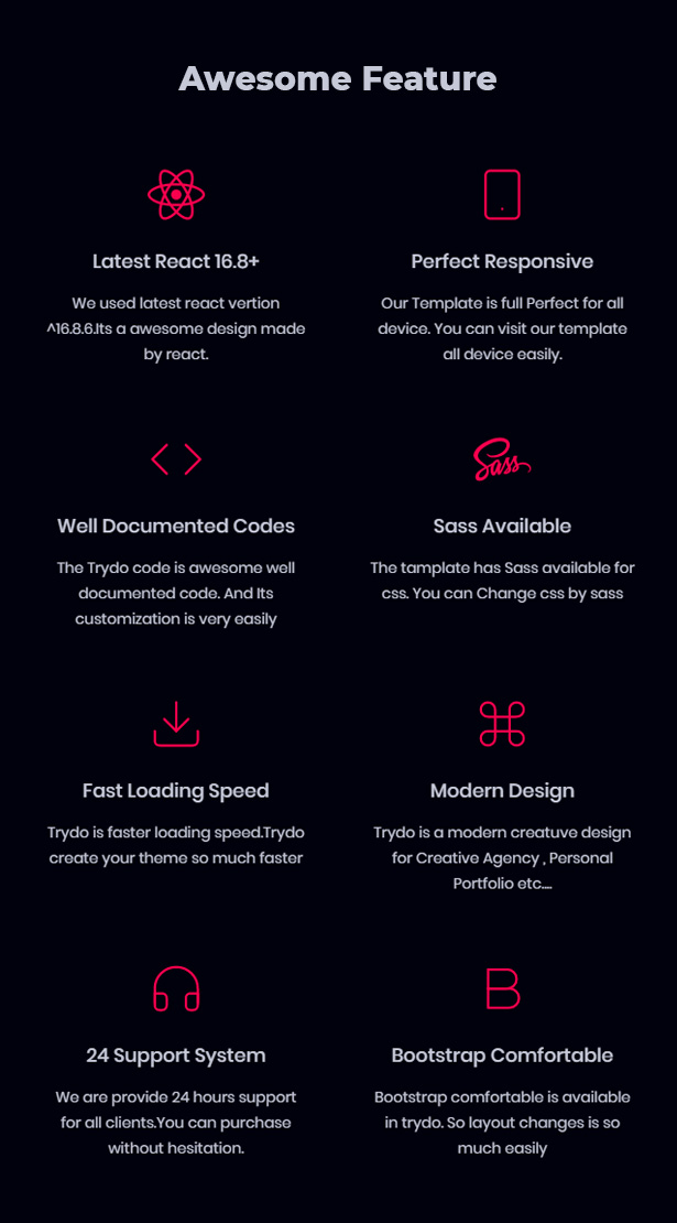 React Creative Agency, React Portfolio and Corporate Multi Purpose Template - Trydo - 9