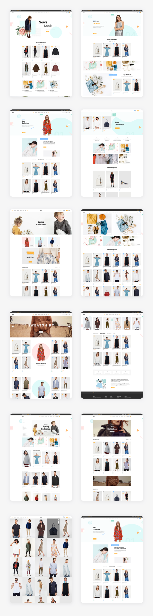 Binace - Fashion eCommerce Sketch Template - 1