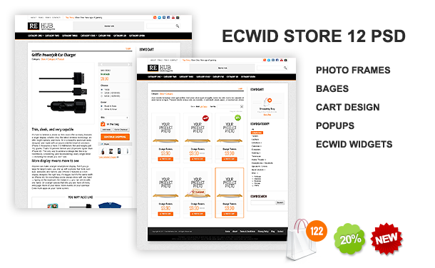 ecwid store psd