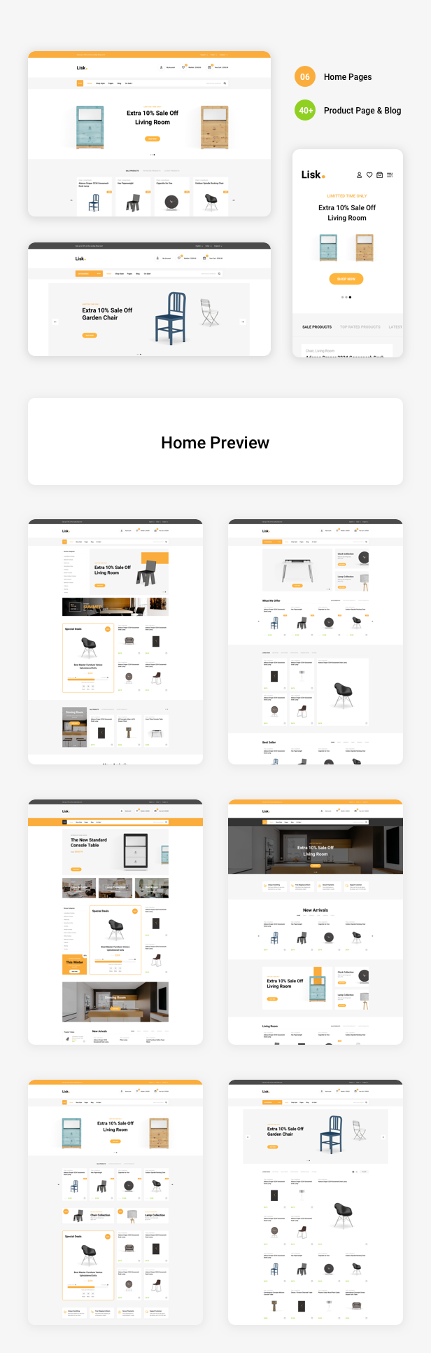 Lisk - Furniture eCommerce Sketch Template - 2