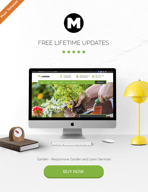 Responsive Garden and Lawn Services Muse Template - 6