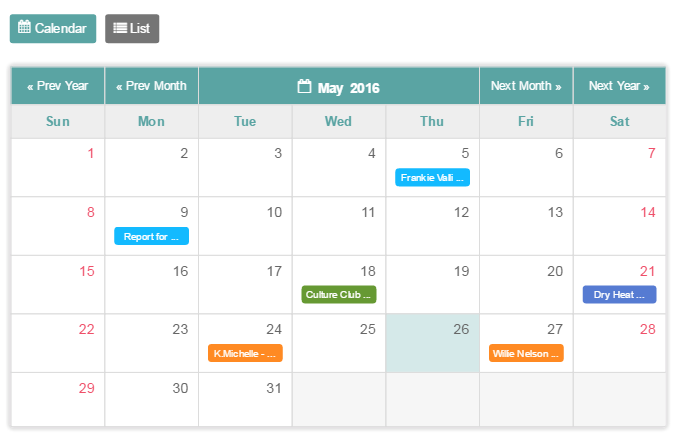 File Download Calendar - Day