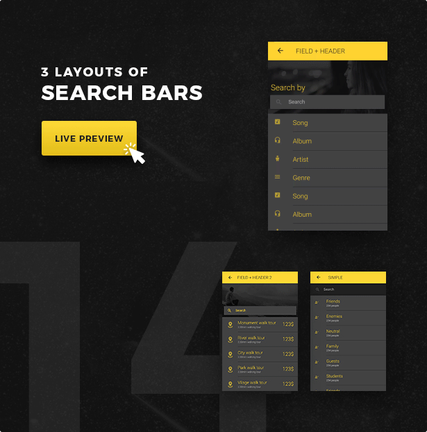 Ionic 3 search bar fields