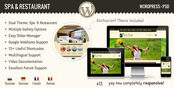 SPA & Restaurant WordPress