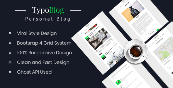 Typoblog - Personal Blog Ghost Theme - Ghost Themes Blogging