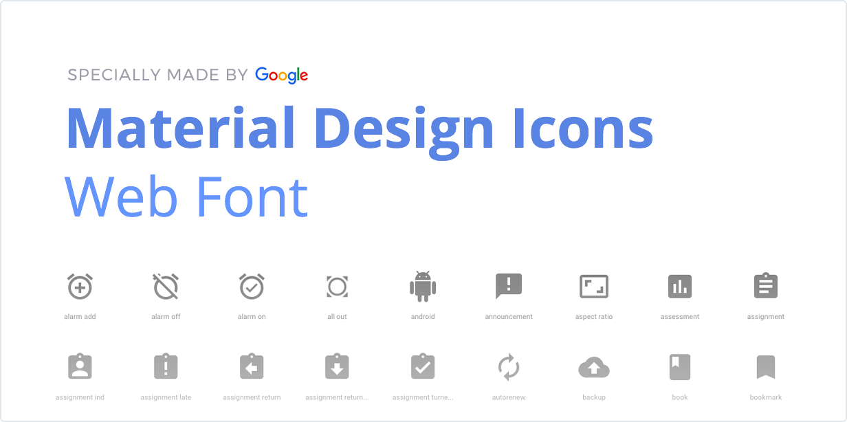 Mategial Design Icons Web Font