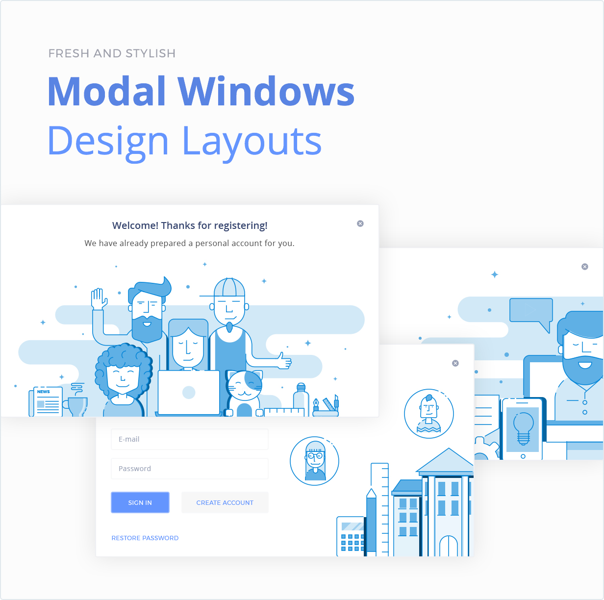 Modal Windows Design Layouts