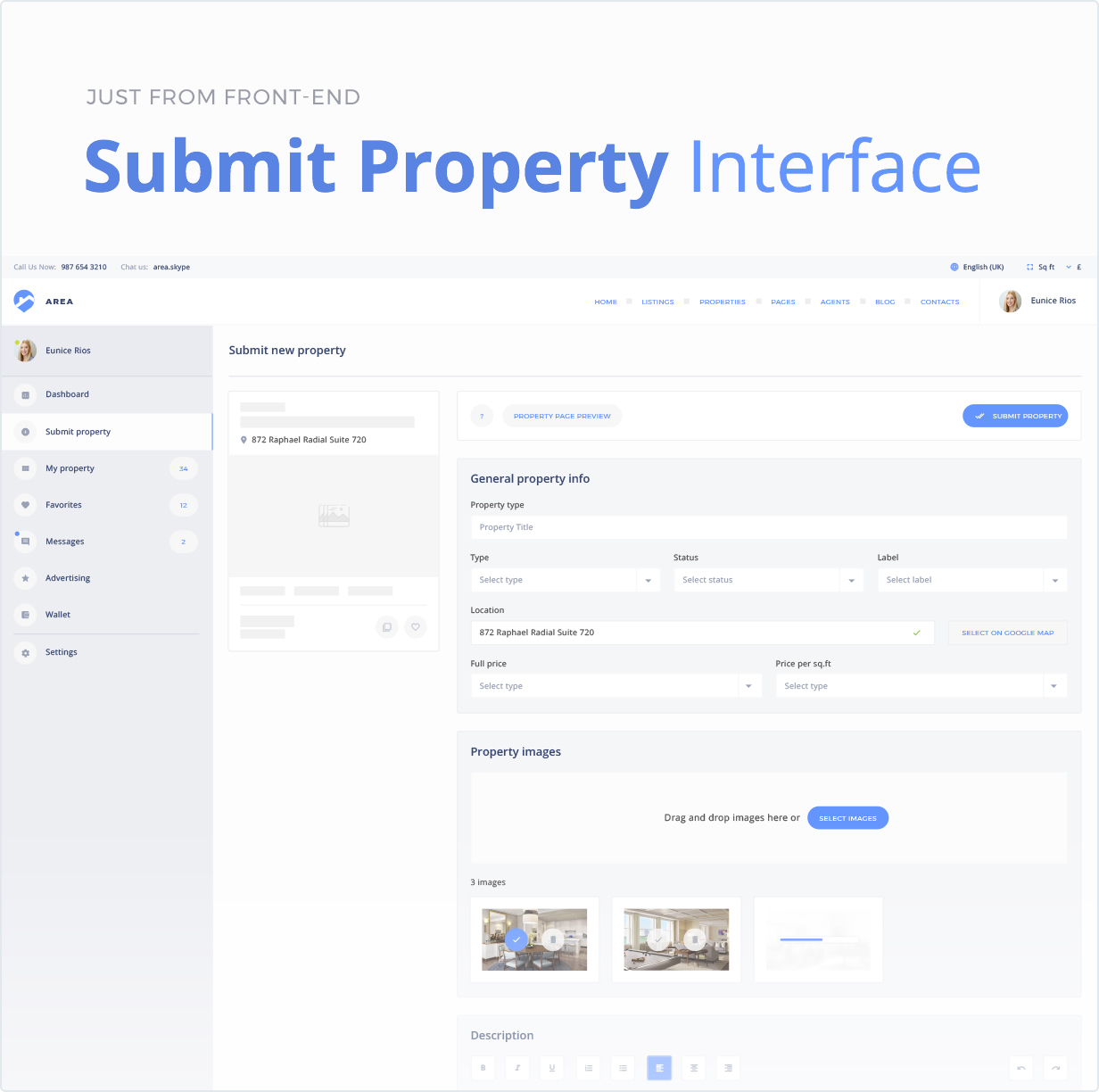 Submit Property Interface