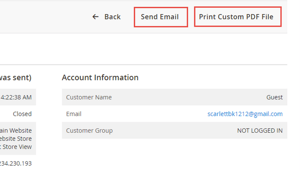 send custom invoice to customer