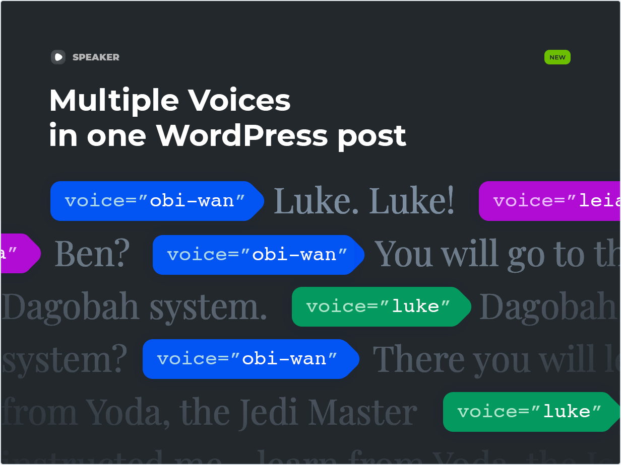 Multiple voices in one WordPress post