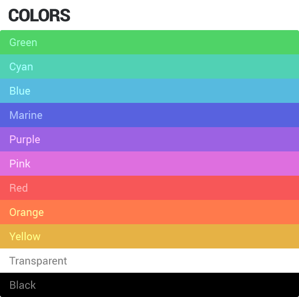 9 colors