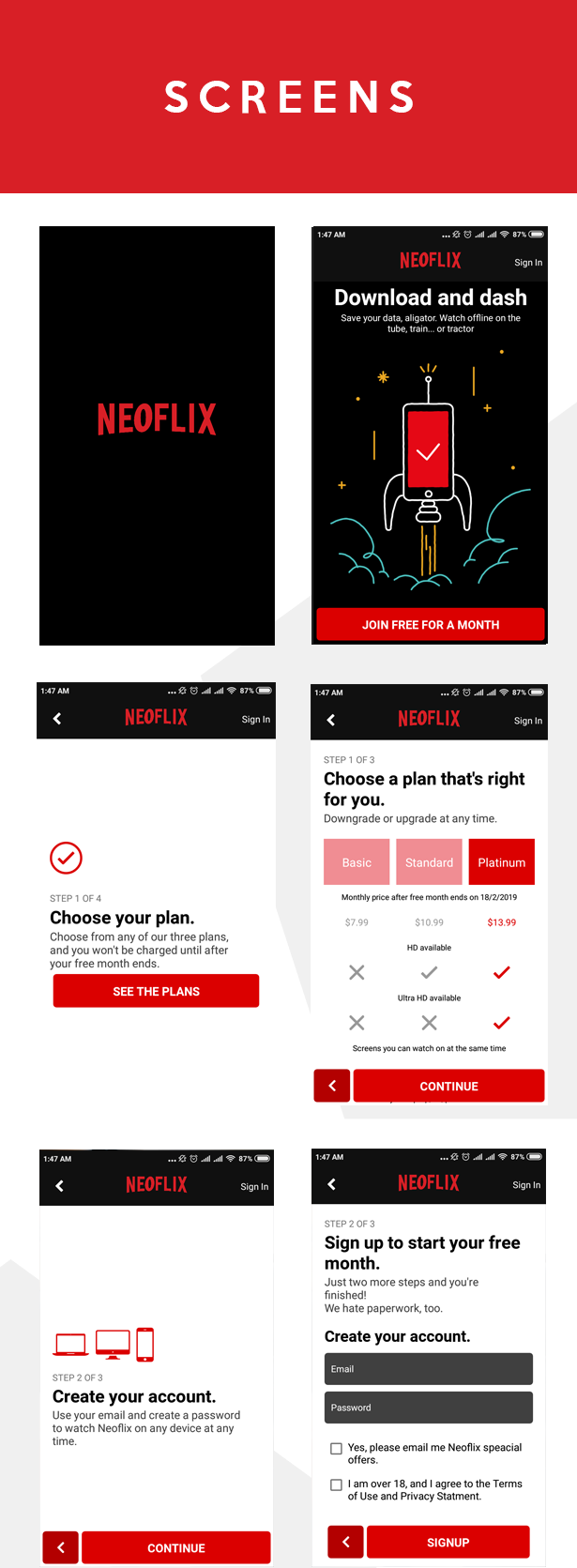 Neoflix React Native Theme - 5