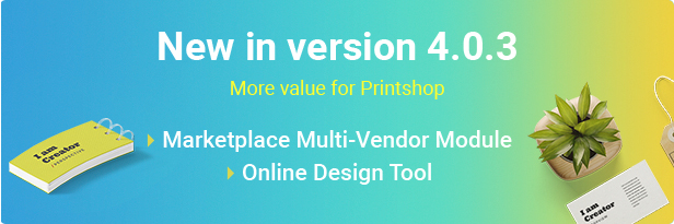 version 4.0.3 of Magento Printing website theme