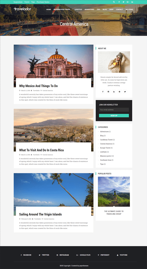Wordpress blog travel guide