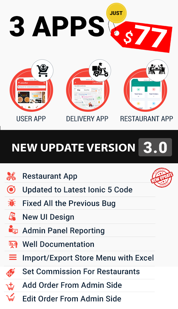 ionic 5 Food delivery App for Android & ios with complete Admin Panel (Ready to use app) - 5