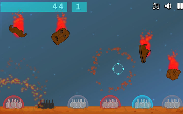 Meteor Attack - HTML5 Game - 1