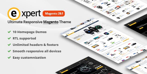 Expert | Premium Responsive Magento 2 and 1 ( support RTL Magento 2 ) - Magento eCommerce