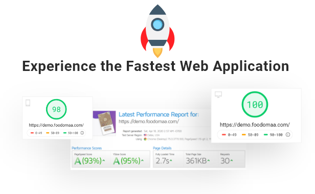 Experience the Fastest Web Application 100/100 Speed