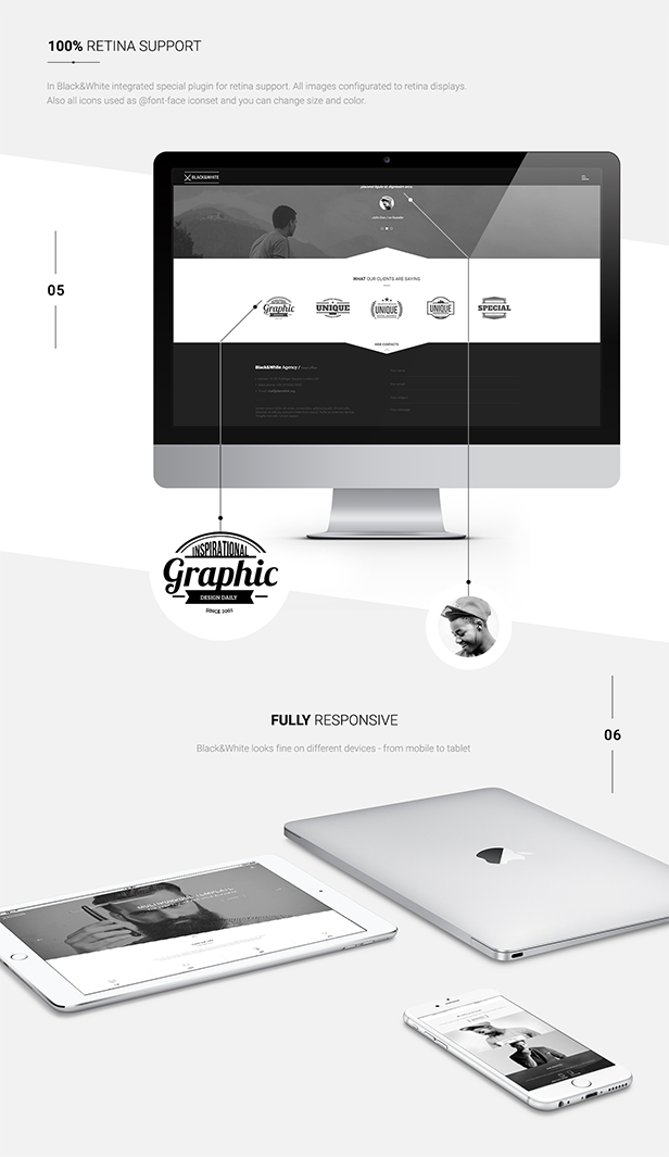 Black&White - Creative Multipurpose WordPress Theme - 7