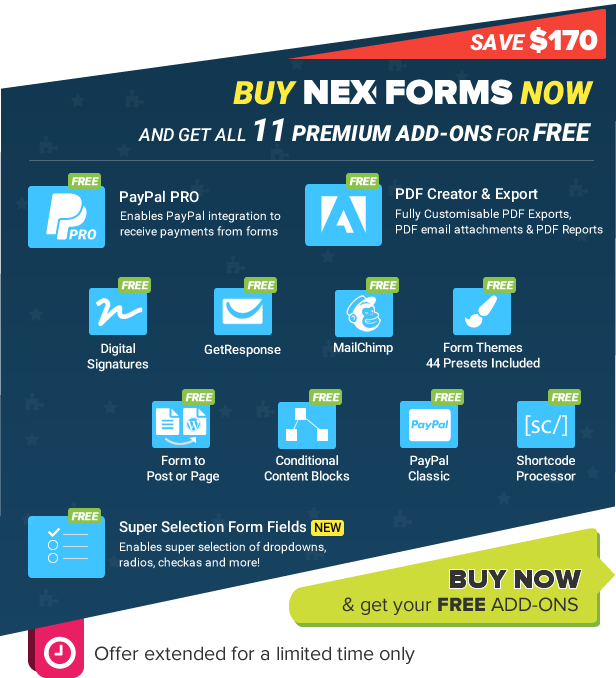 NEX-Forms - ADD ON SPECIAL