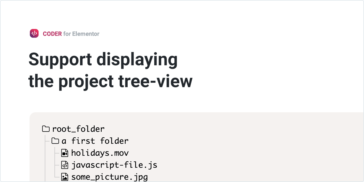 Support displaying the project tree-view