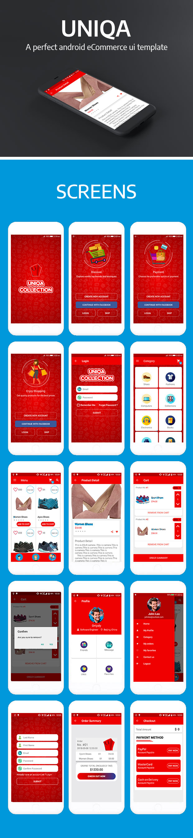 UNIQA E-Commerce: An Android Application Template  for Your Business - 2