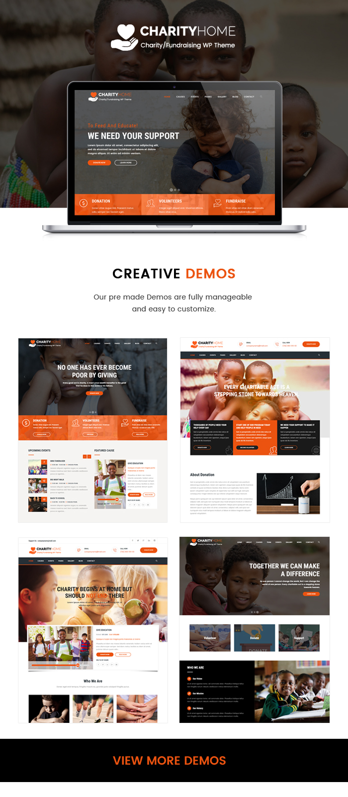 Charity Home - Charity/Fundraising WordPress Theme - 1