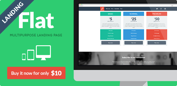 FLAT multipurpose landing page