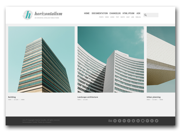 Horizontalism Homepage - Horizontal Layout