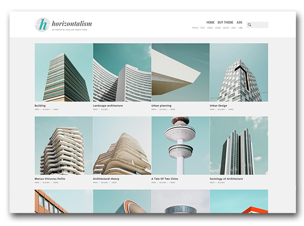 Horizontalism Homepage - Grid Layout