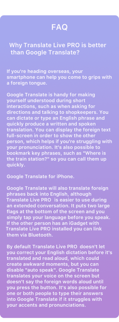 [WHITE Label] Translate Live Pro - Instant Speech & Text Translation, iCloud, Widget, Apple watch!