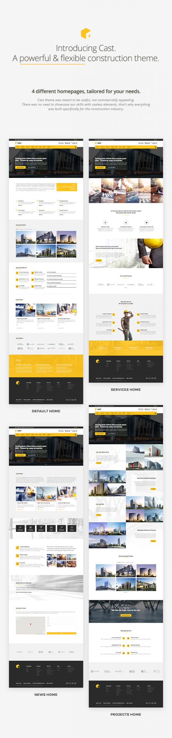 Cast - Construction & Building WordPress Theme - 1