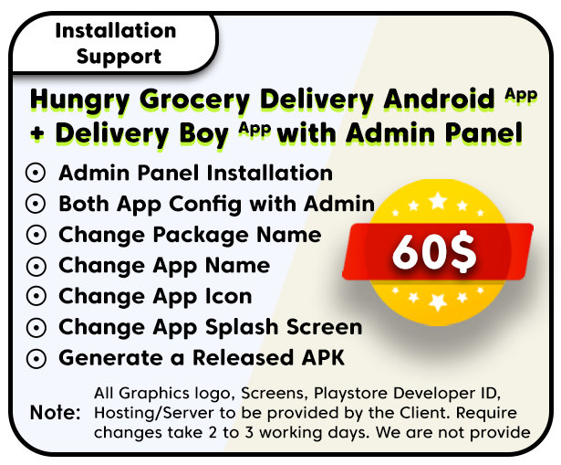 Hungry Grocery Delivery Android App and Delivery Boy App with Interactive Admin Panel - 2